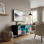 COMBINATION OF SHAPES Compact 2-Door TV Cabinet