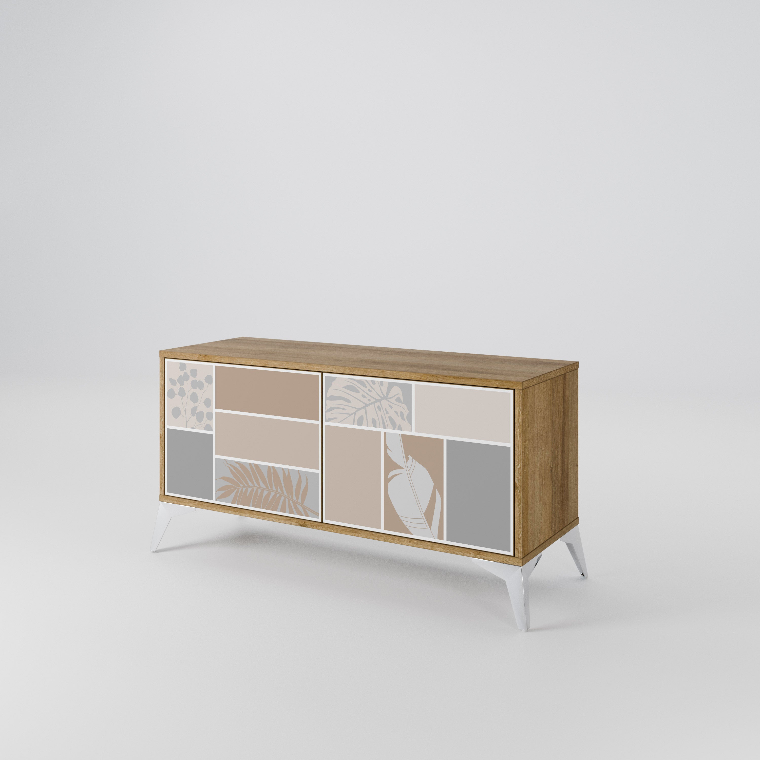 TROPICAL SHAPES Compact 2-Door TV Cabinet