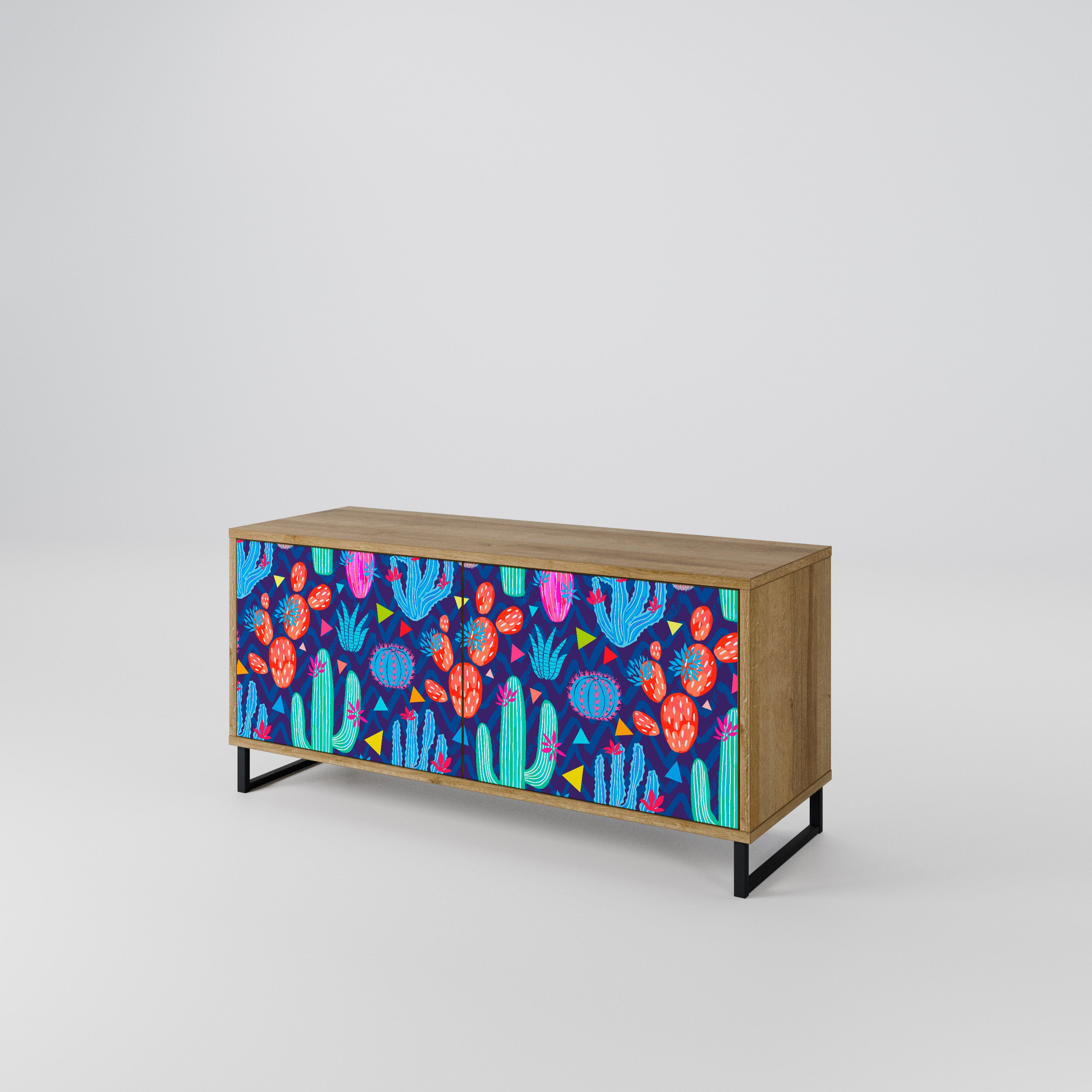 CACTUS VIBES Compact 2-Door TV Cabinet