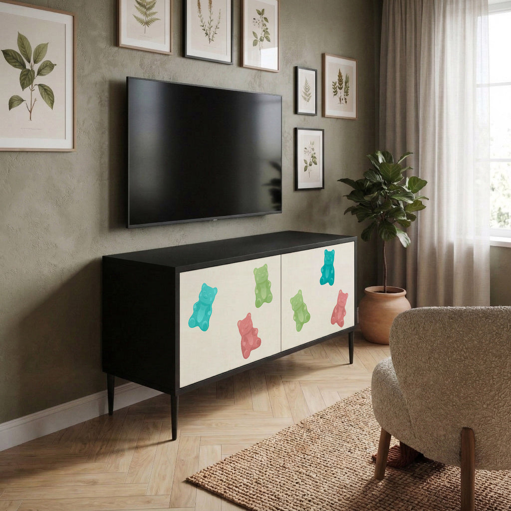 GUMMY BEARS Kompakt TV-bänk med 2 dörrar