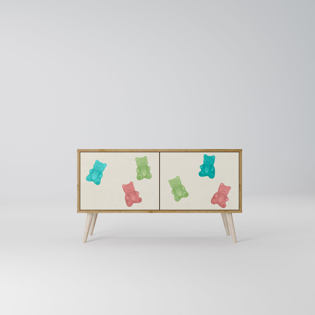 GUMMY BEARS Kompakt TV-bänk med 2 dörrar