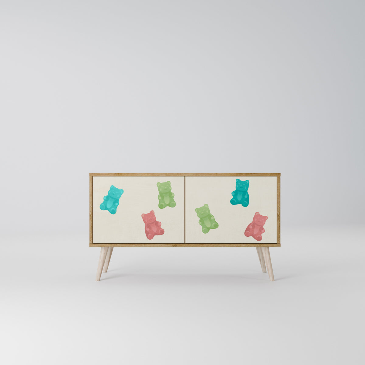 GUMMY BEARS Kompakt TV-bänk med 2 dörrar