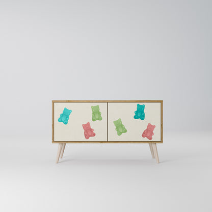 GUMMY BEARS Kompakt TV-bänk med 2 dörrar