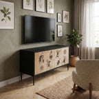 AFRICAN STYLE Compact 2-Door TV Cabinet