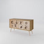 AFRICAN STYLE Kompakt TV-bänk med 2 dörrar