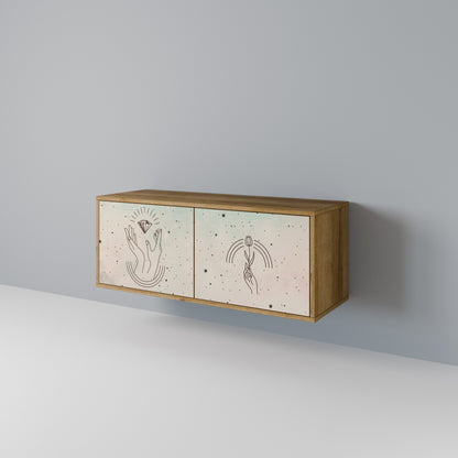 DELICATE BEAUTY Kompakt TV-bänk med 2 dörrar