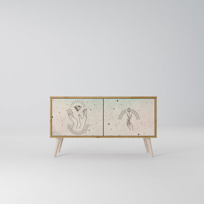 DELICATE BEAUTY Kompakt TV-bänk med 2 dörrar
