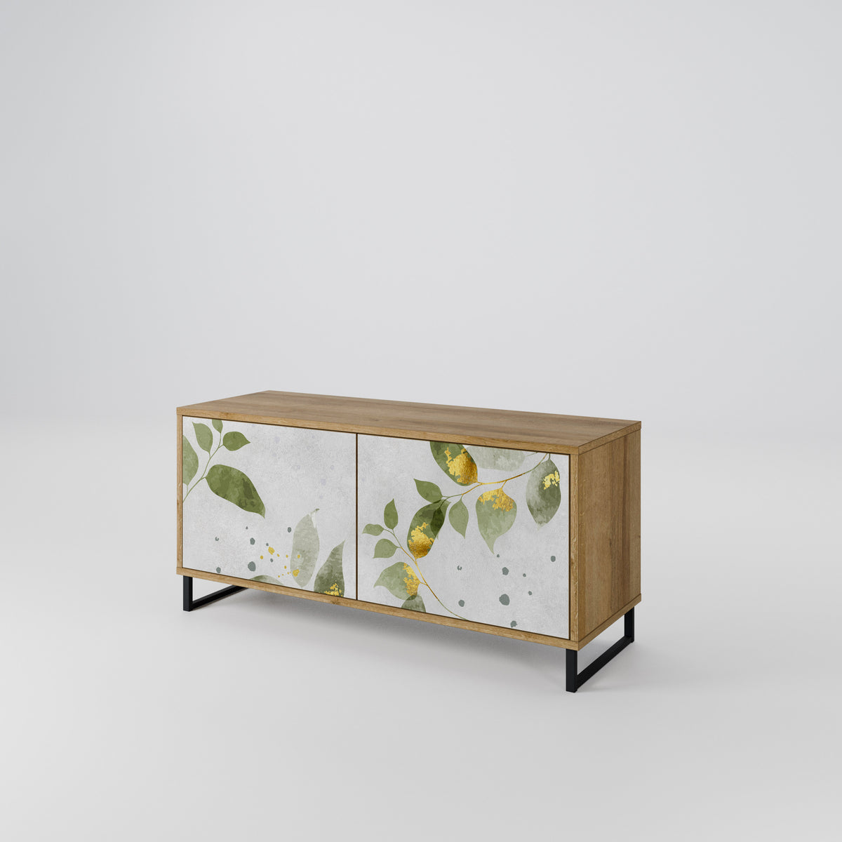 ELEGANT BOTANICS Kompakt TV-bänk med 2 dörrar
