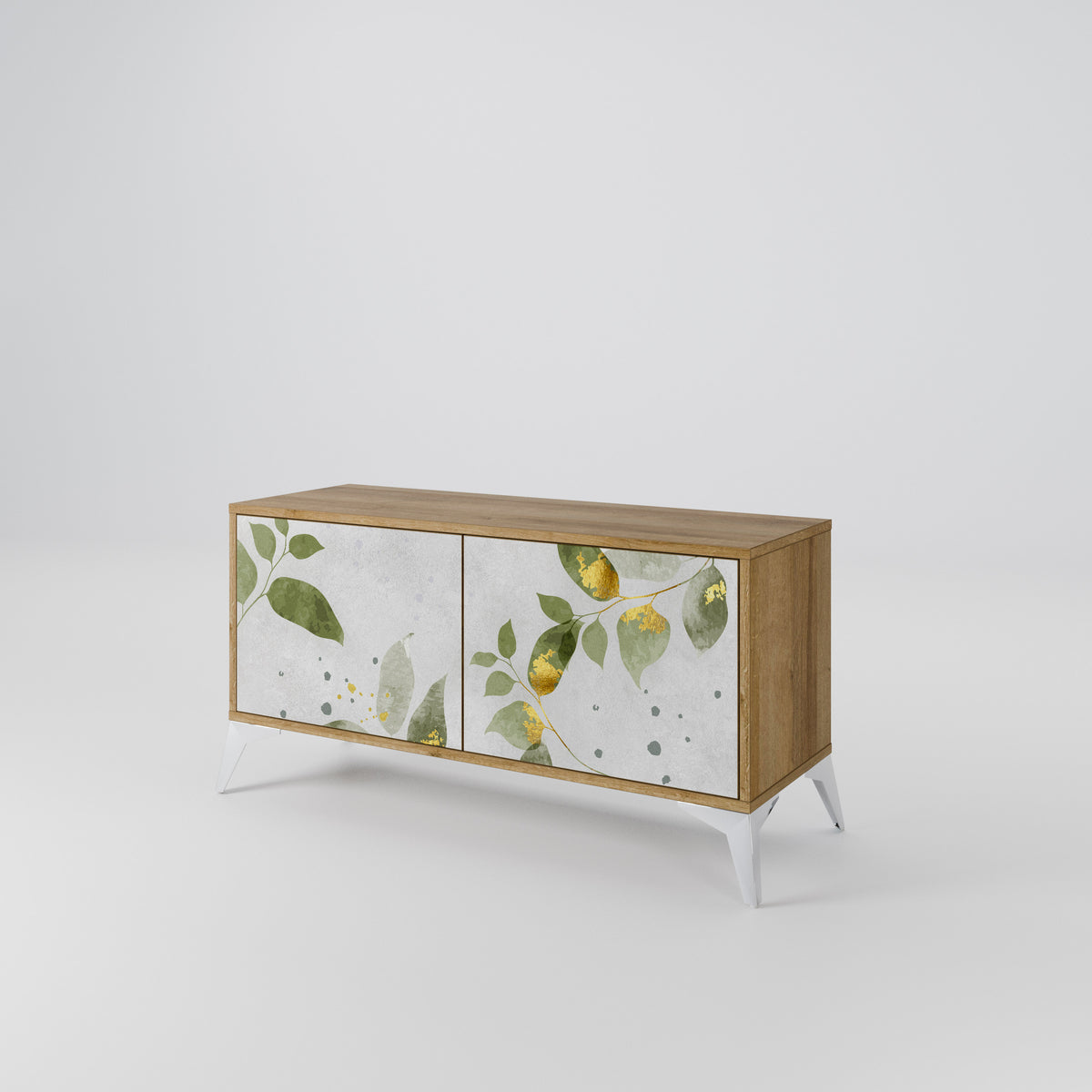 ELEGANT BOTANICS Kompakt TV-bänk med 2 dörrar