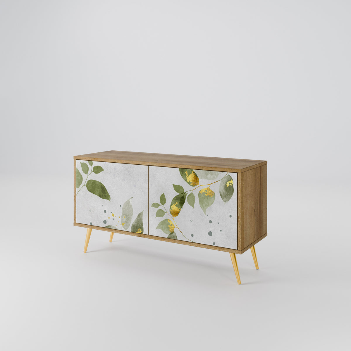 ELEGANT BOTANICS Kompakt TV-bänk med 2 dörrar