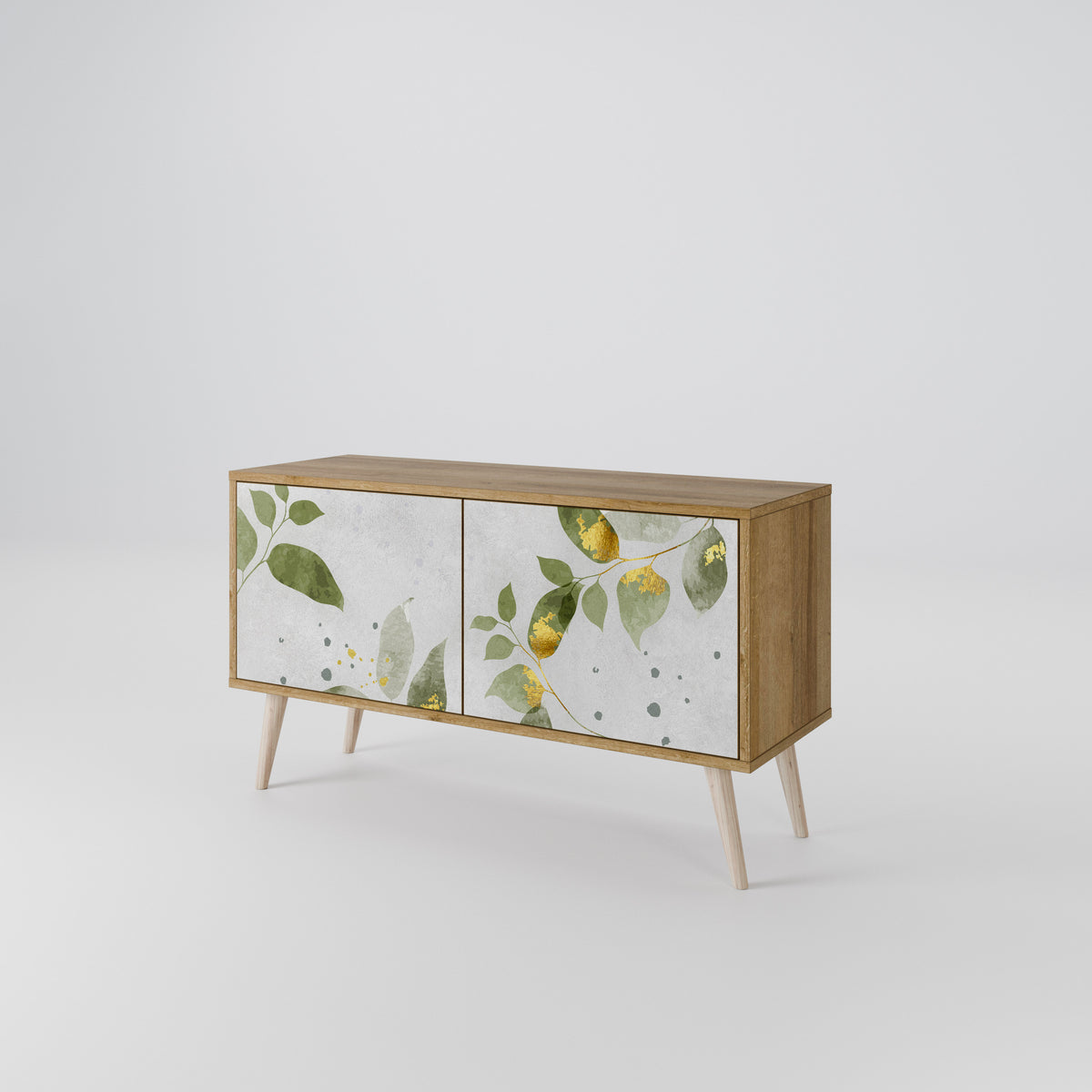 ELEGANT BOTANICS Kompakt TV-bänk med 2 dörrar