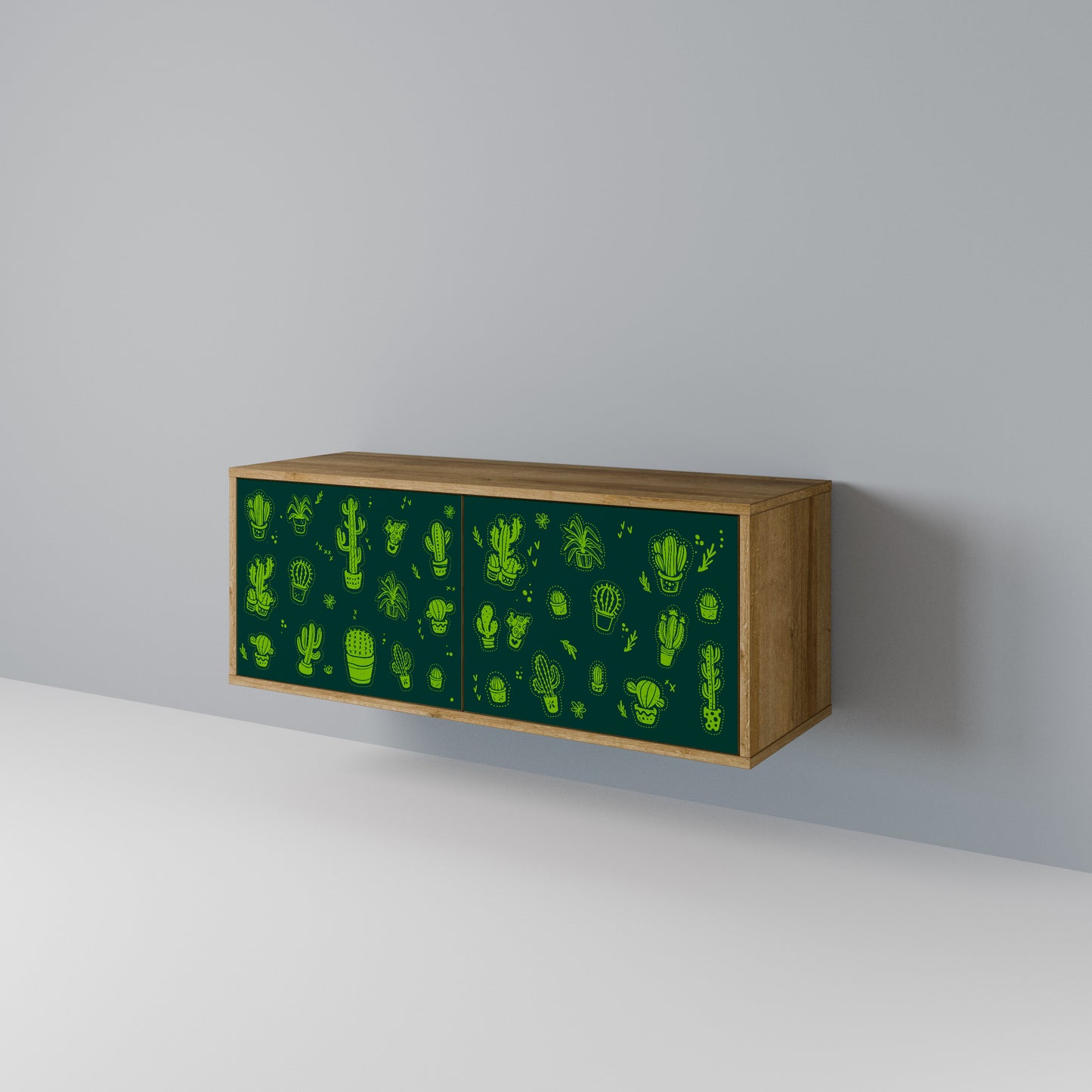 DESERT GREEN Kompakt TV-bänk med 2 dörrar