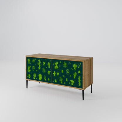 DESERT GREEN Kompakt TV-bänk med 2 dörrar