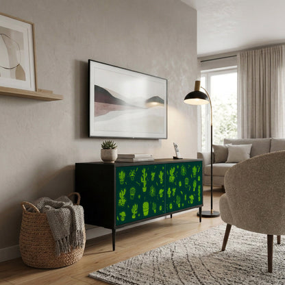 DESERT GREEN Kompakt TV-bänk med 2 dörrar