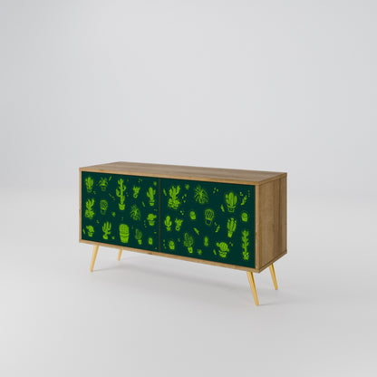 DESERT GREEN Kompakt TV-bänk med 2 dörrar