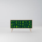 DESERT GREEN Kompakt TV-bänk med 2 dörrar