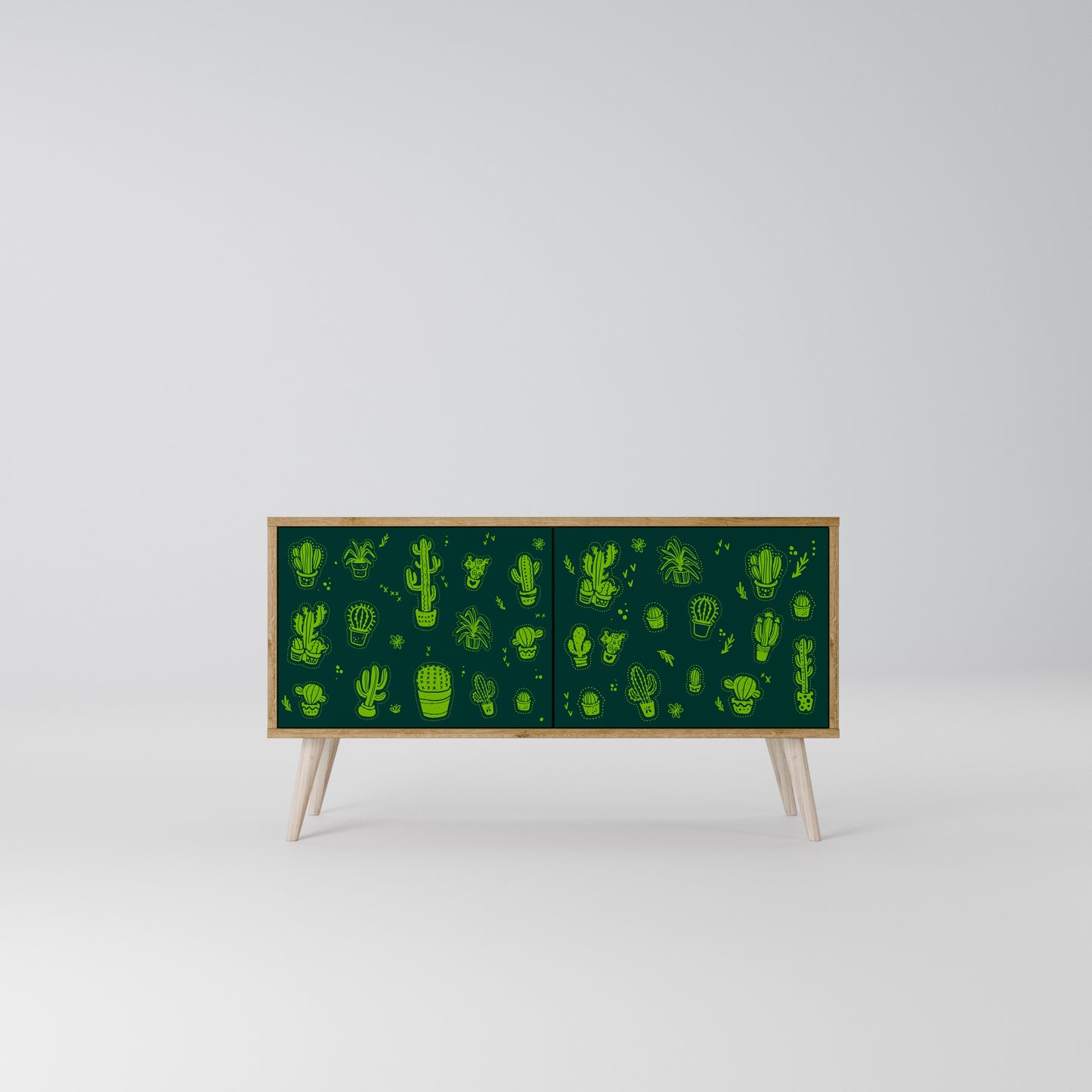 DESERT GREEN Kompakt TV-bänk med 2 dörrar