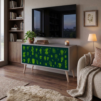 DESERT GREEN Kompakt TV-bänk med 2 dörrar