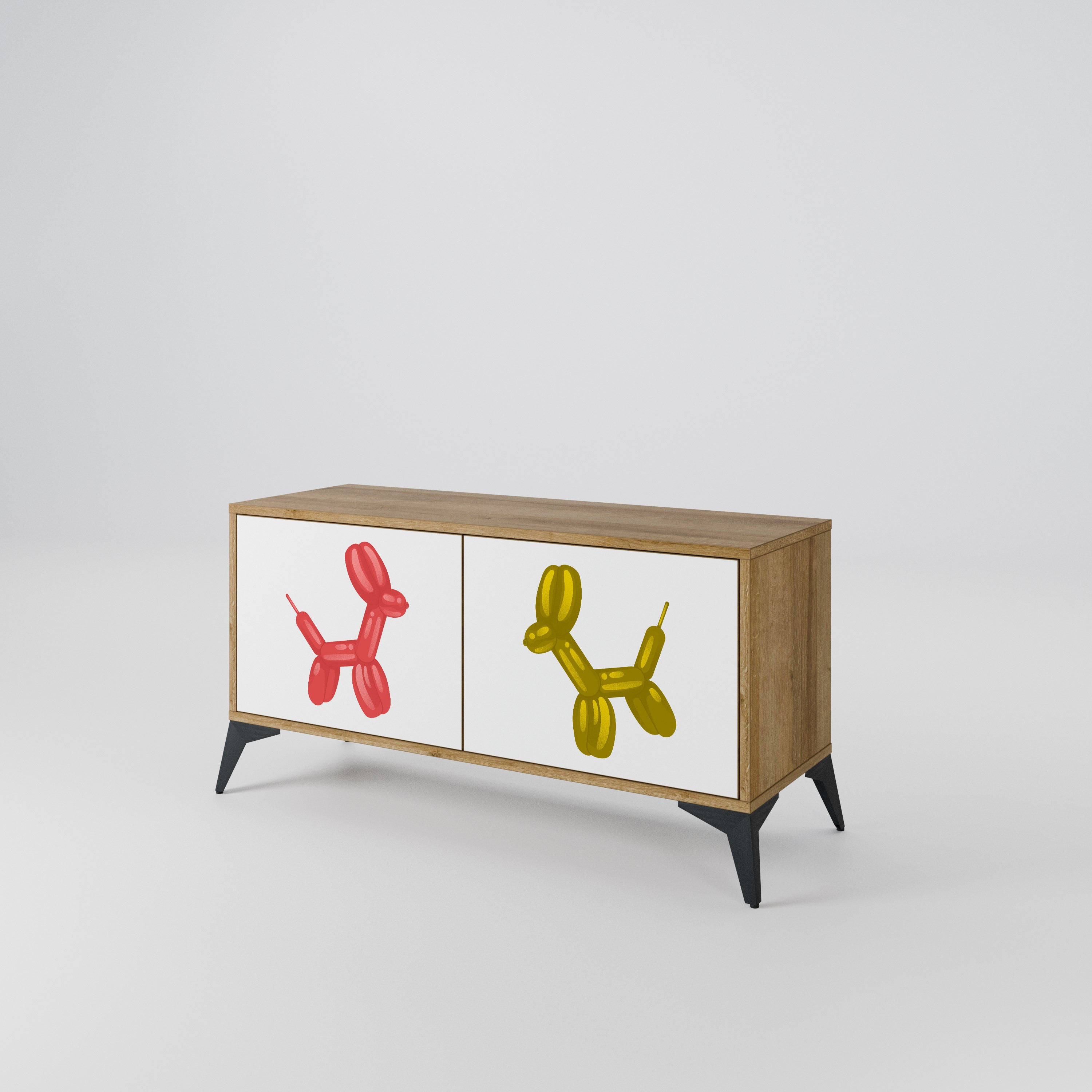 CHILDHOOD MEMORY Compact 2-Door TV Cabinet