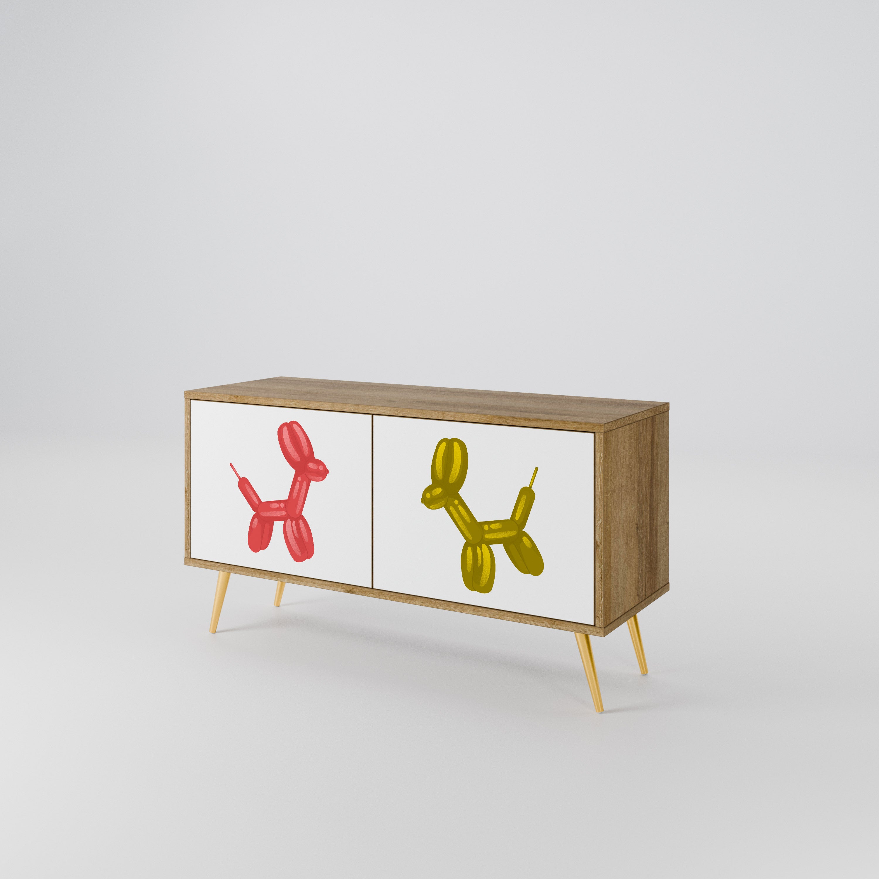 CHILDHOOD MEMORY Compact 2-Door TV Cabinet