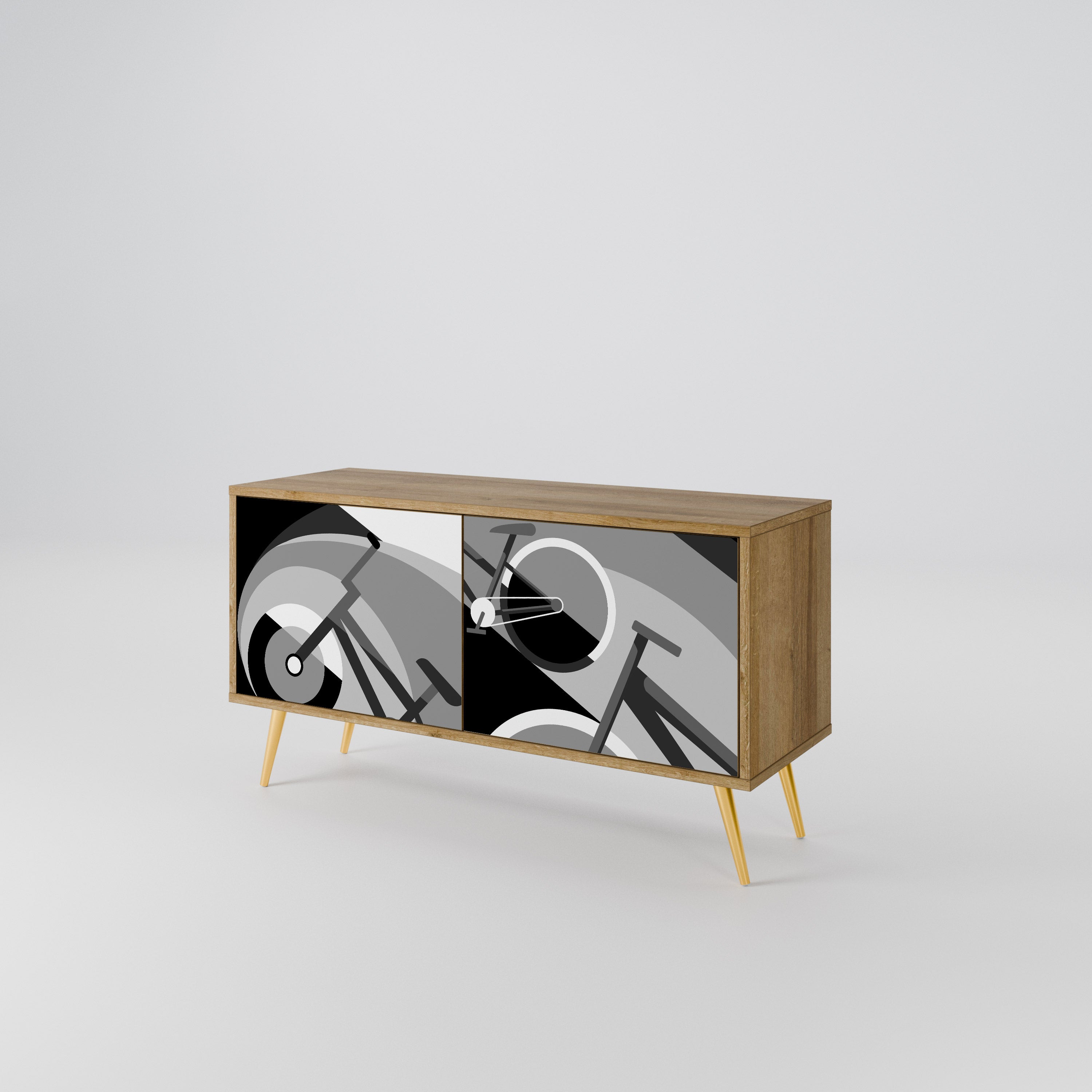 BIKE ENERGY Compact 2-Door TV Cabinet