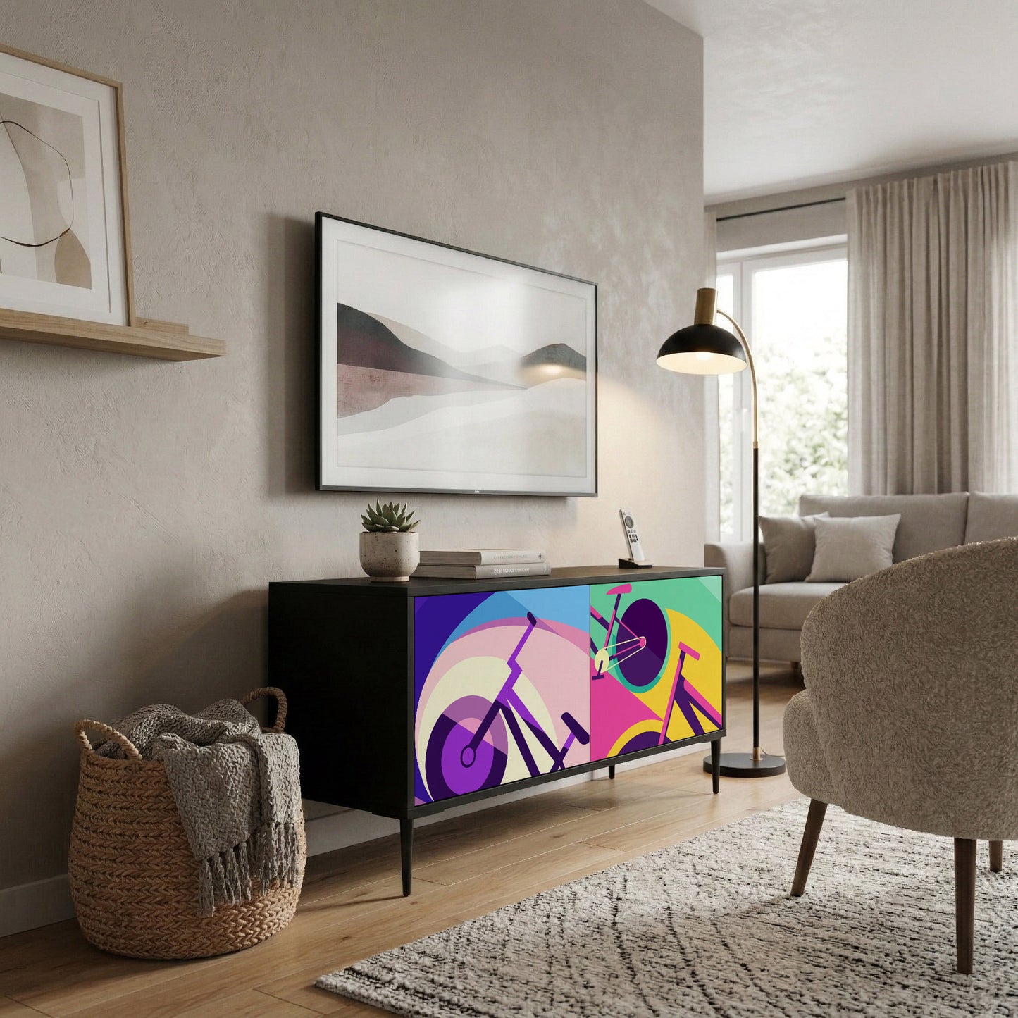 BIKE DREAMS Kompakt TV-bänk med 2 dörrar