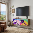 BIKE DREAMS Compact 2-Door TV Cabinet