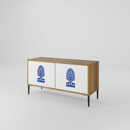 POLISH FOLK ART Kompakt TV-bänk med 2 dörrar