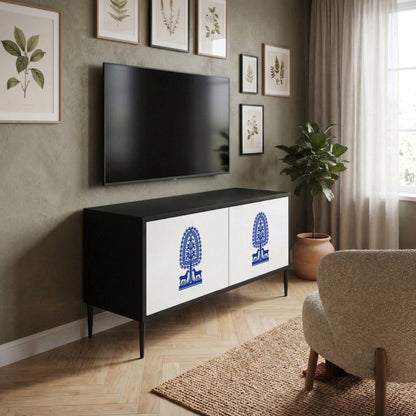 POLISH FOLK ART Kompakt TV-bänk med 2 dörrar