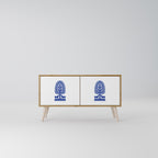 POLISH FOLK ART Kompakt TV-bänk med 2 dörrar