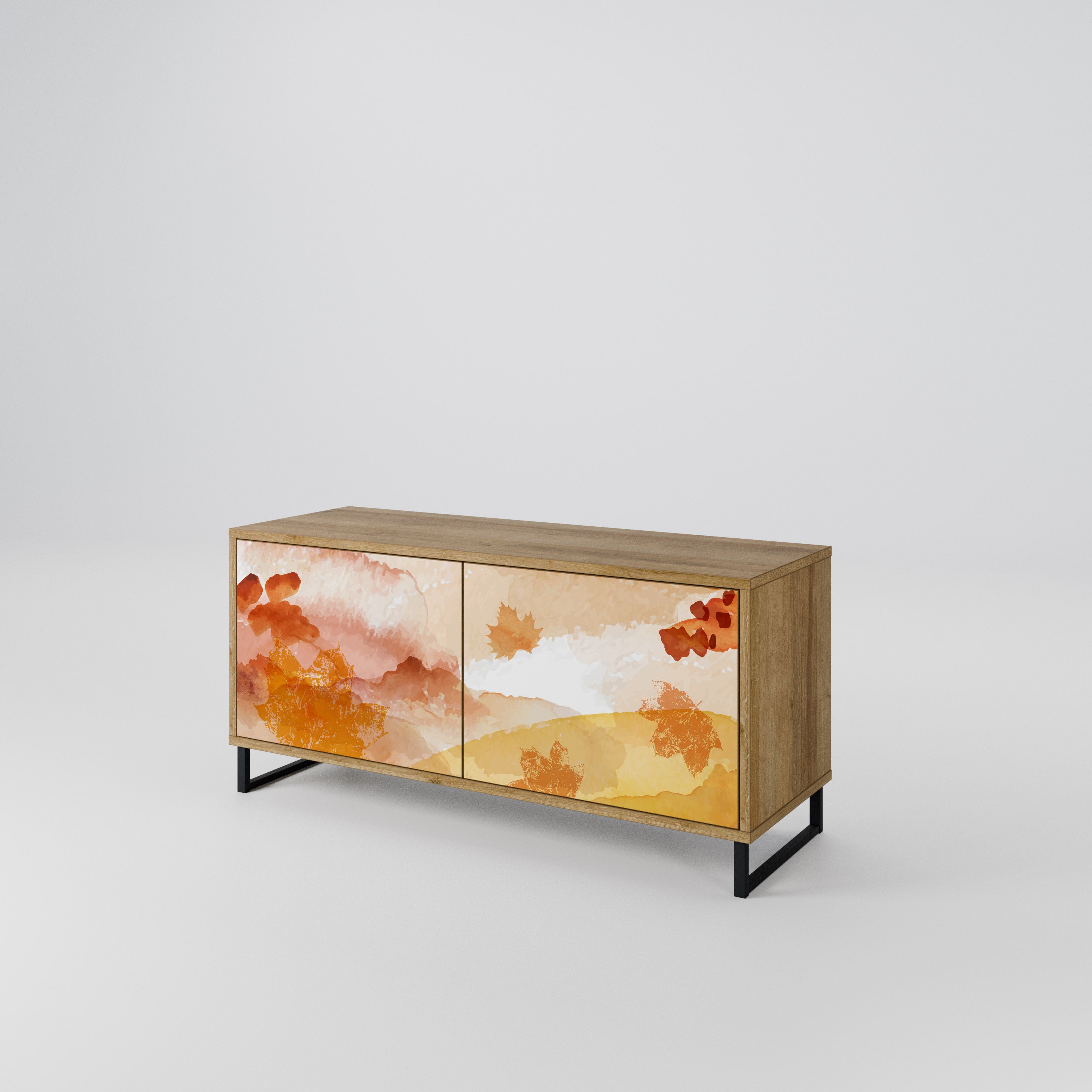 TRACES OF AUTUMN Compact 2-Door TV Cabinet