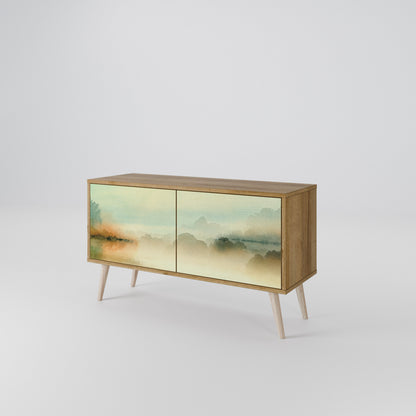 MORNING BY THE LAKE Kompakt TV-bänk med 2 dörrar