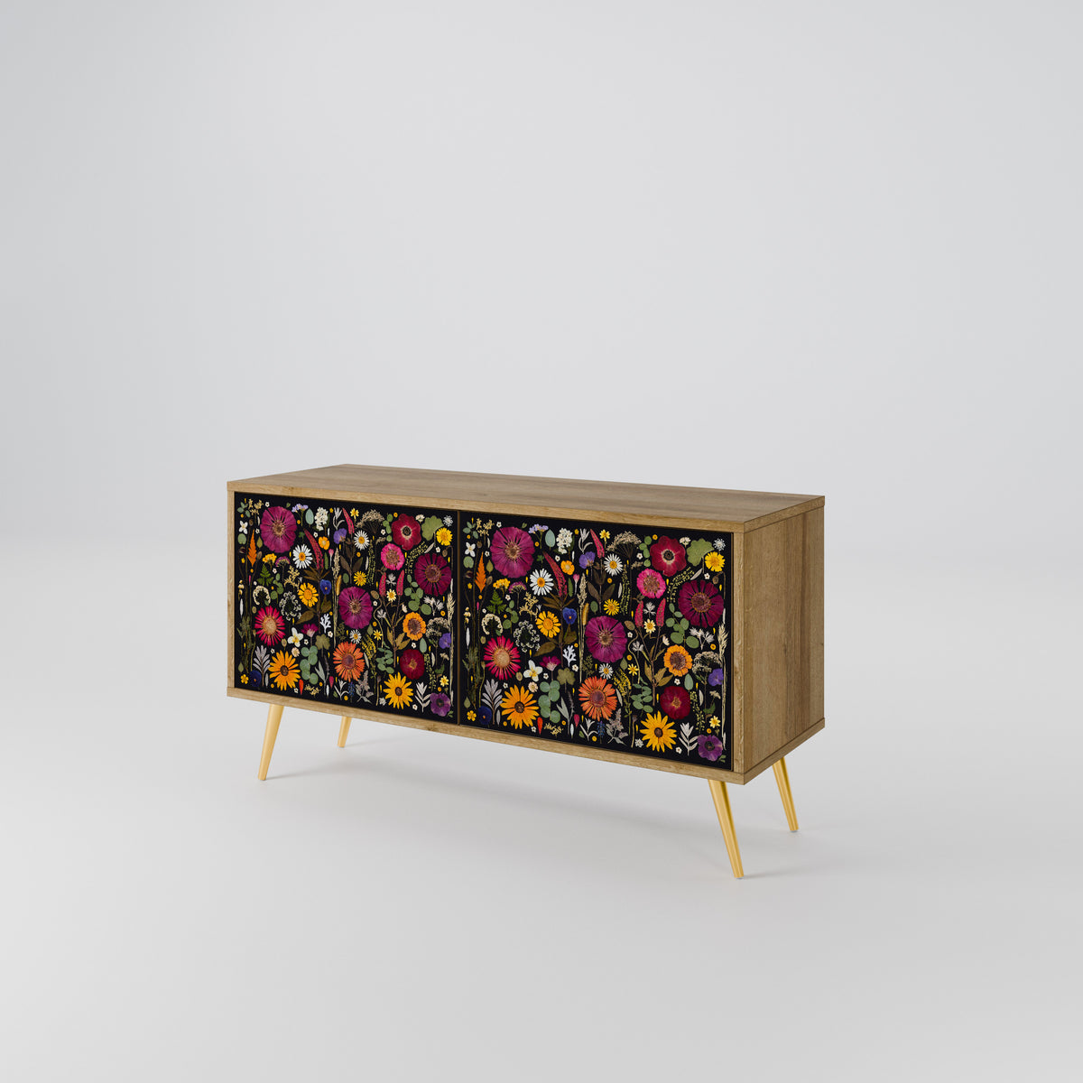 MIDNIGHT GARDEN Compact 2-Door TV Cabinet