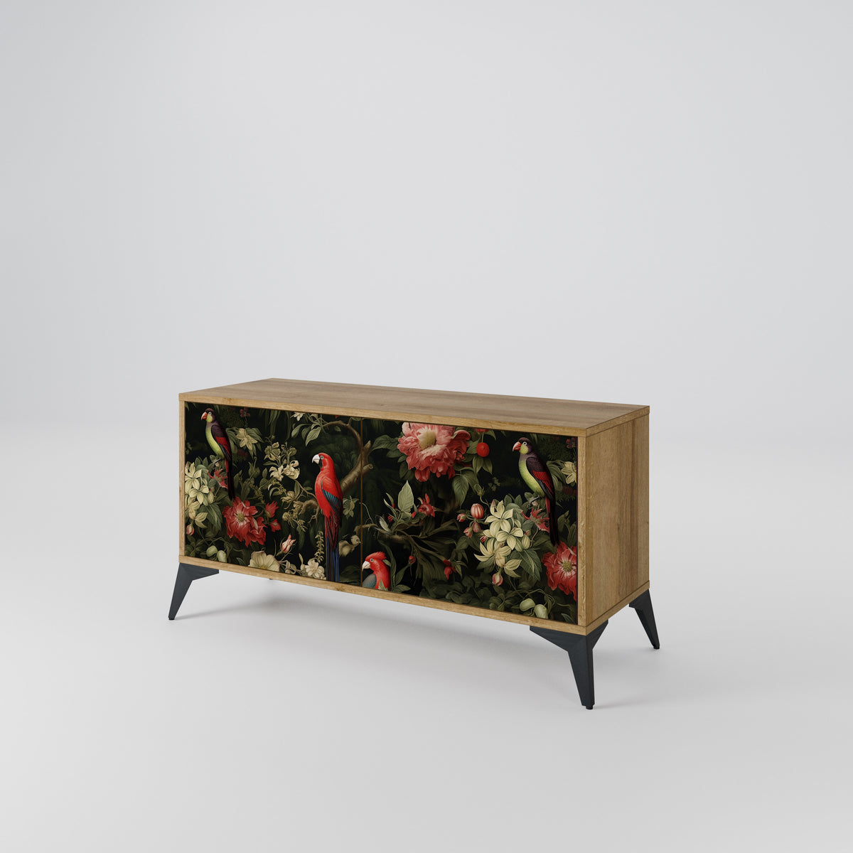 FLORAL FANTASIA Kompakt TV-bänk med 2 dörrar