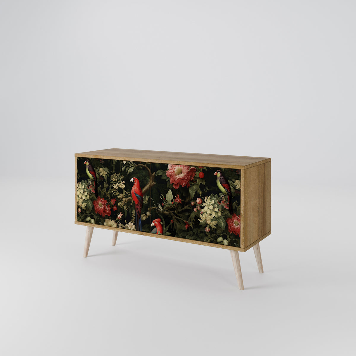 FLORAL FANTASIA Kompakt TV-bänk med 2 dörrar