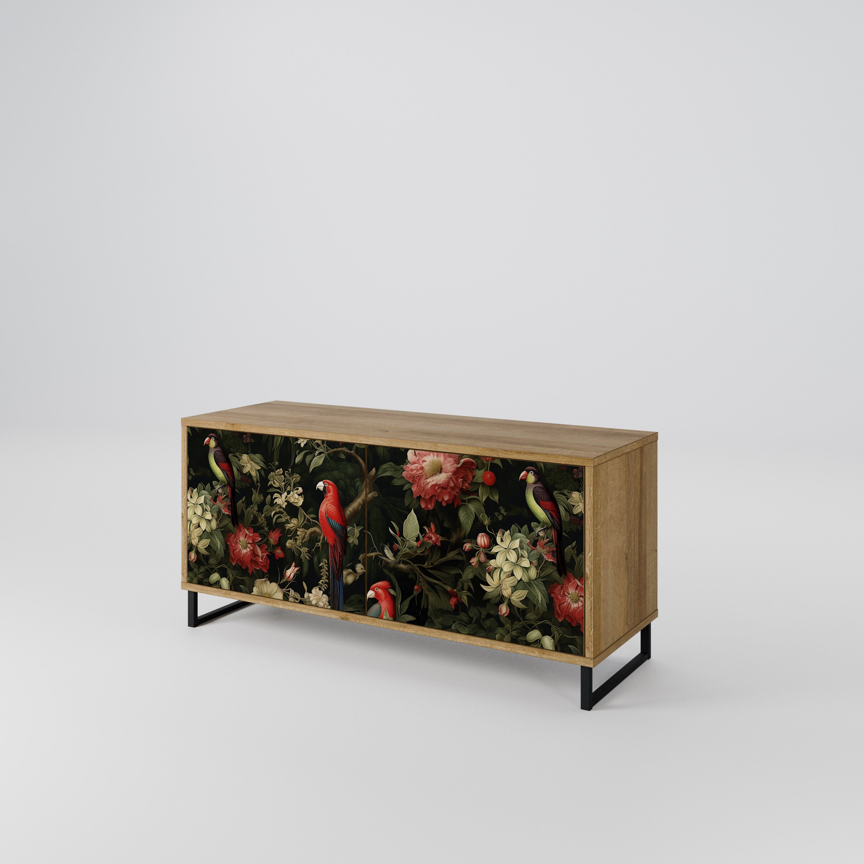 AVIAN GREENERY Compact 2-Door TV Cabinet