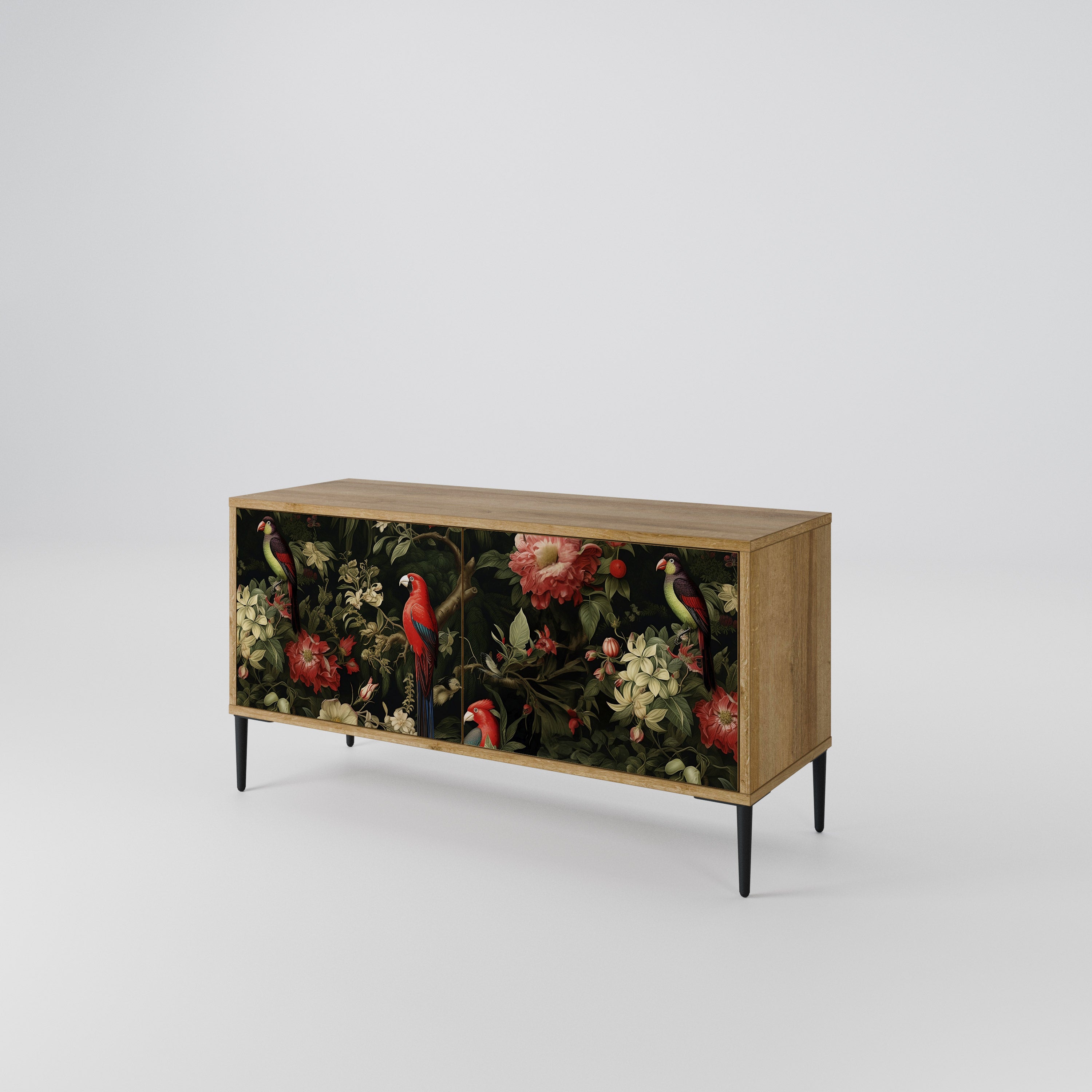 AVIAN GREENERY Compact 2-Door TV Cabinet