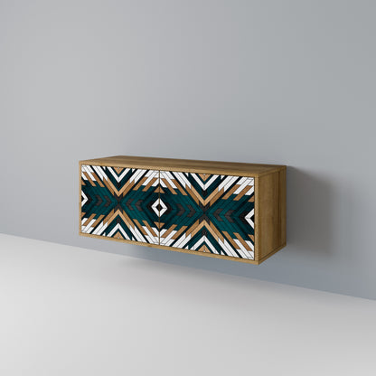 ARTISTIC GEOMETRY Kompakt TV-bänk med 2 dörrar