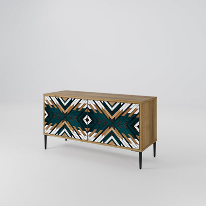 ARTISTIC GEOMETRY Kompakt TV-bänk med 2 dörrar