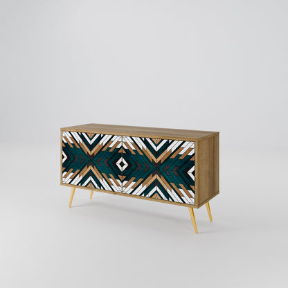 ARTISTIC GEOMETRY Kompakt TV-bänk med 2 dörrar