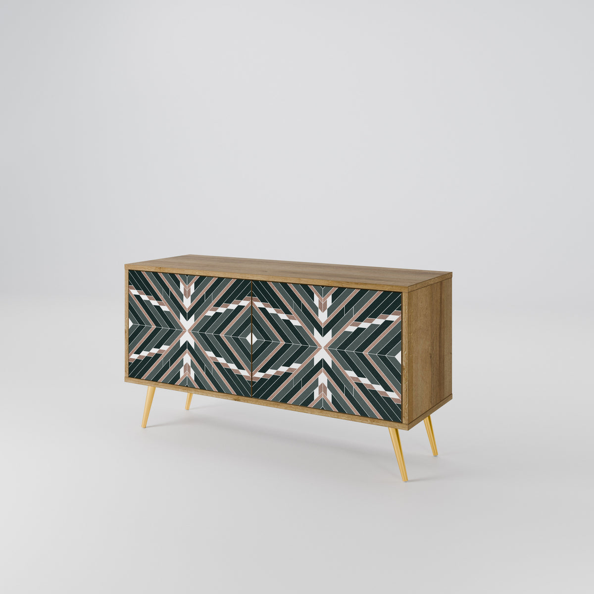 DIMENSION DELIGHTS Compact 2-Door TV Cabinet