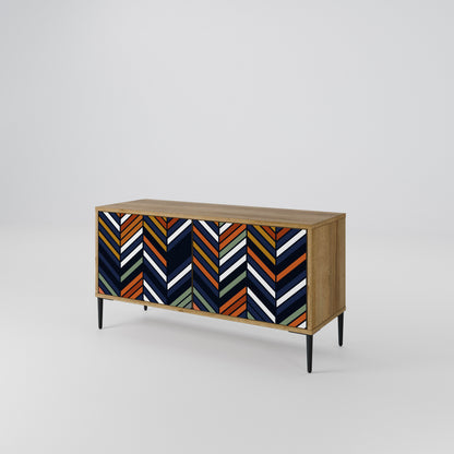 VIBRANT PATCHWORK Kompakt TV-bänk med 2 dörrar