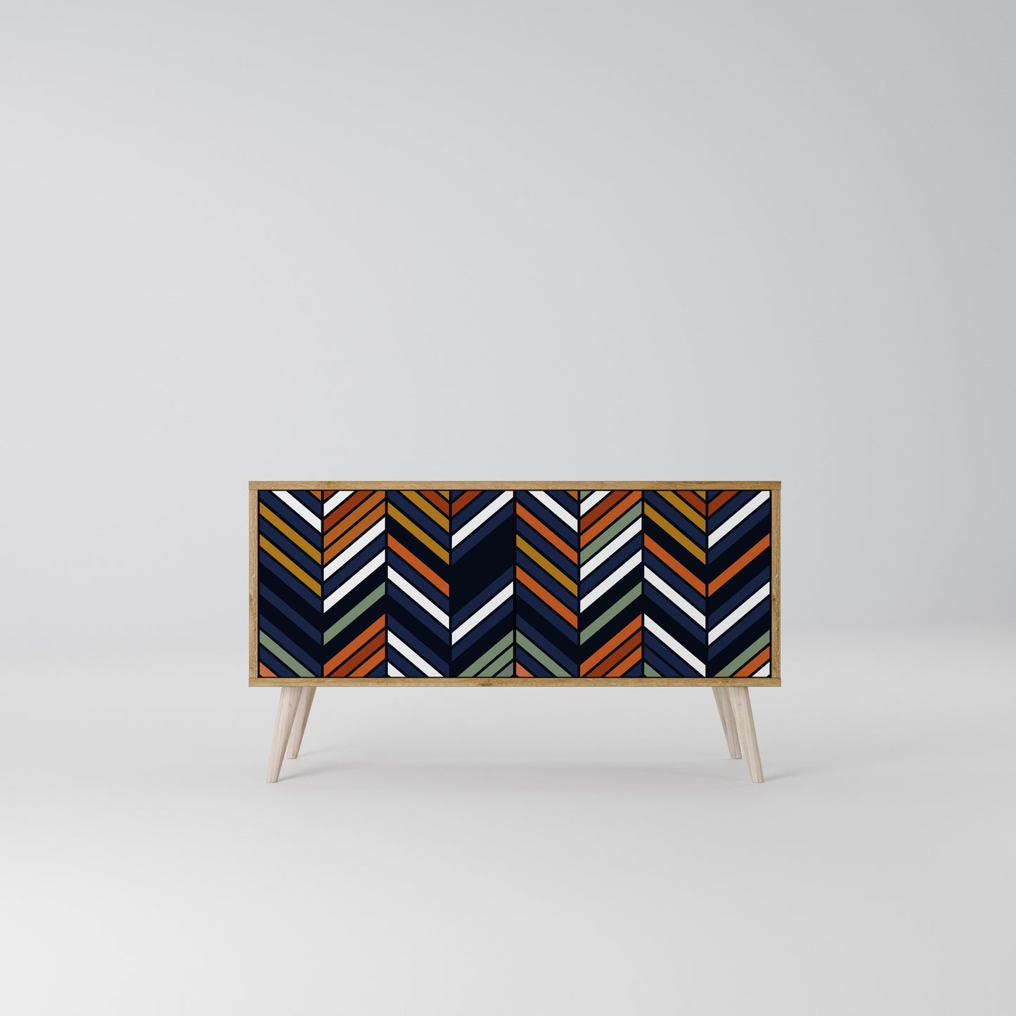 VIBRANT PATCHWORK Kompakt TV-bänk med 2 dörrar