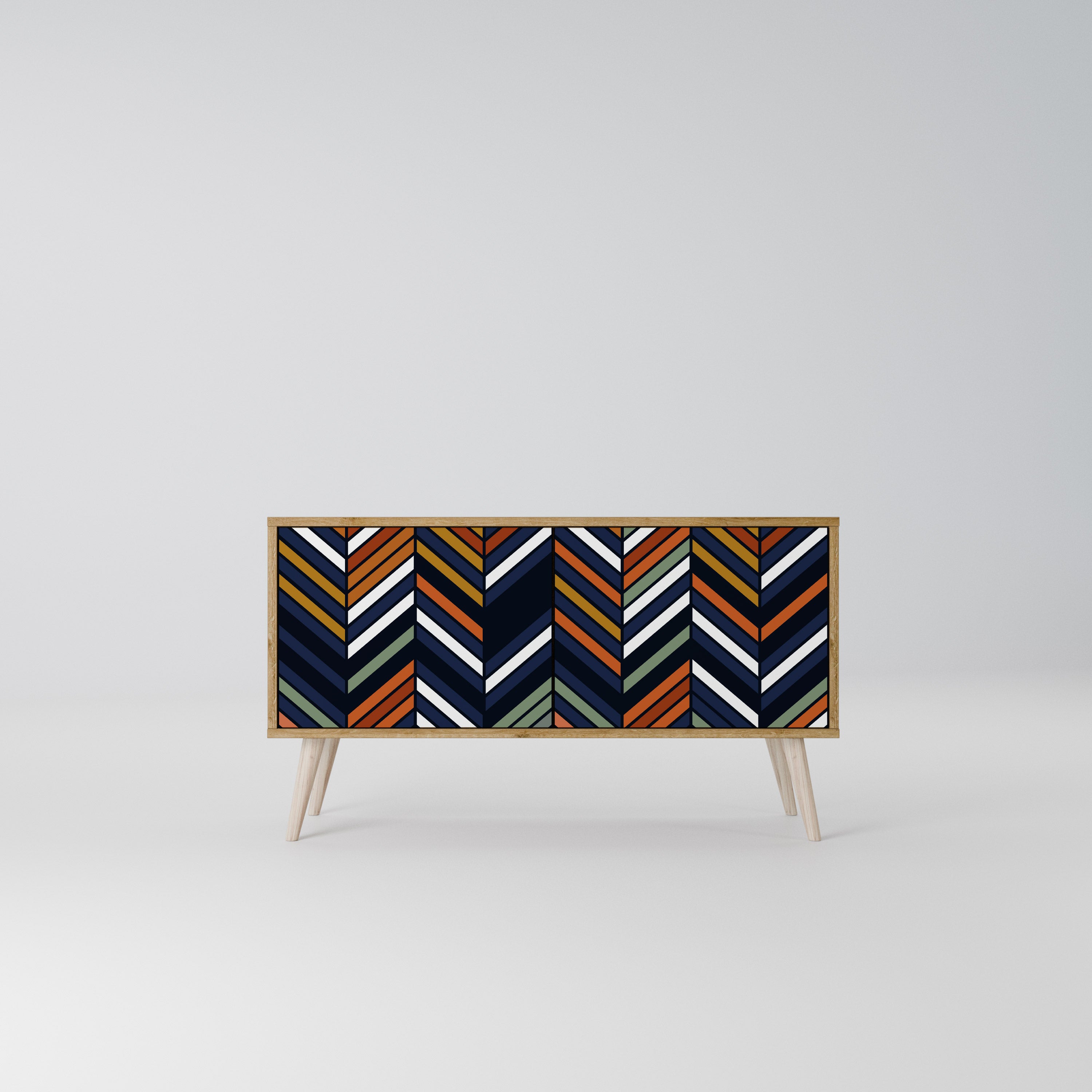 VIBRANT PATCHWORK Kompakt TV-bänk med 2 dörrar