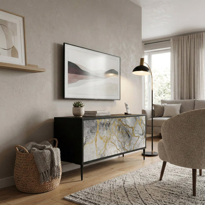 TIMELESS GLIDE Kompakt TV-bänk med 2 dörrar