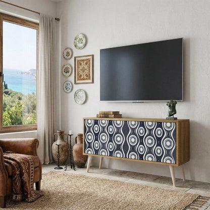 GRAPHITE EYES Kompakt TV-bänk med 2 dörrar