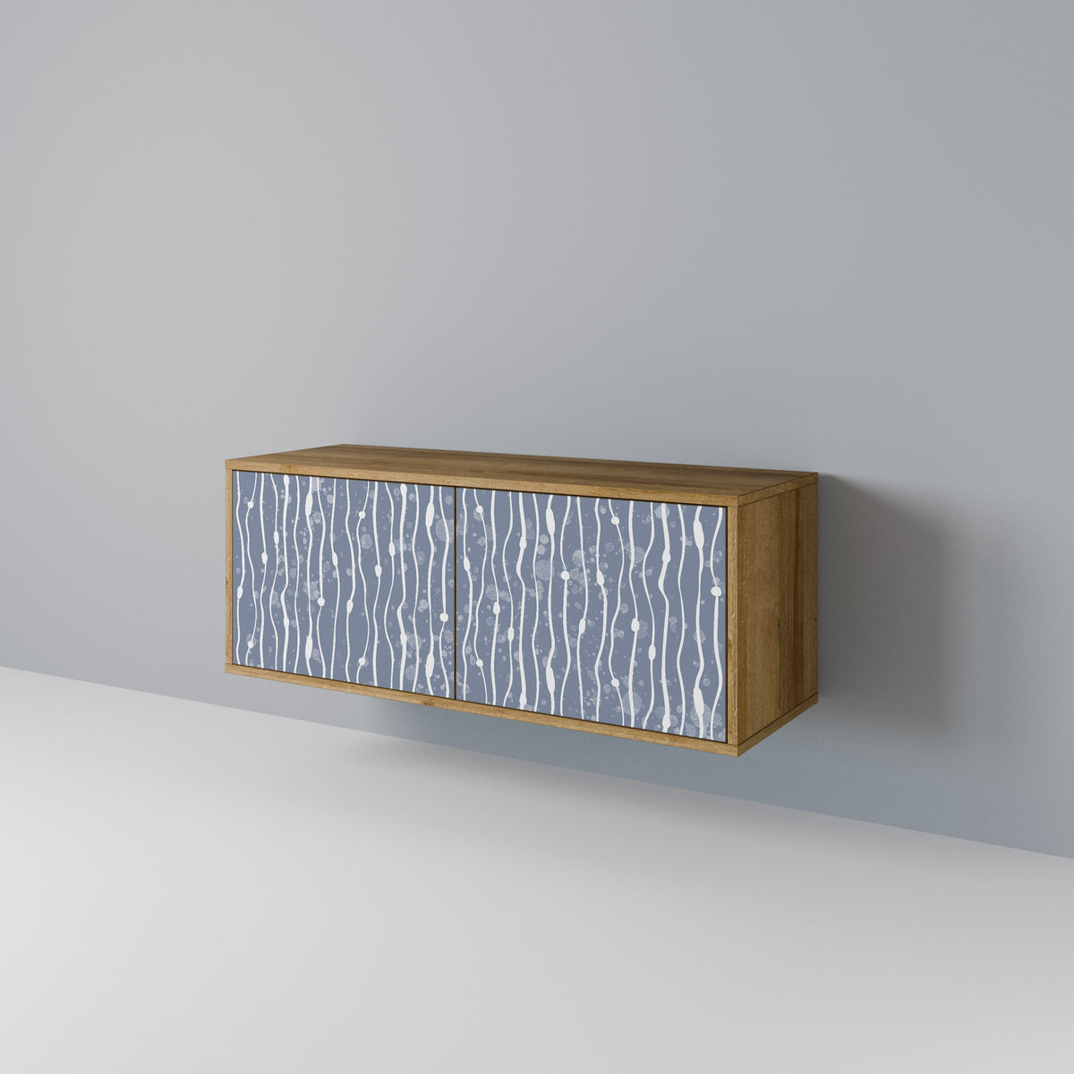 GRAPHITE RAIN Kompakt TV-bänk med 2 dörrar