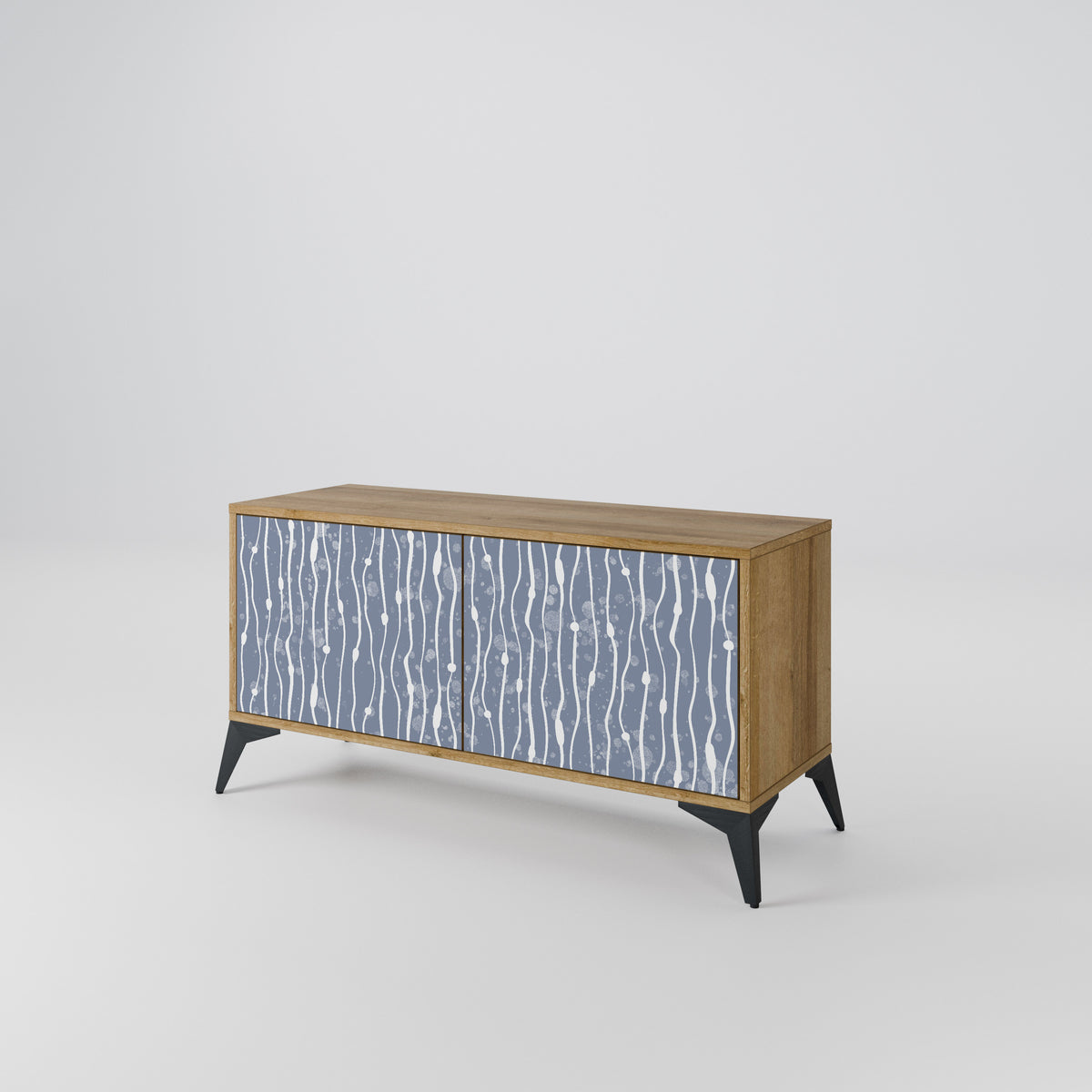GRAPHITE RAIN Compact 2-Door TV Cabinet