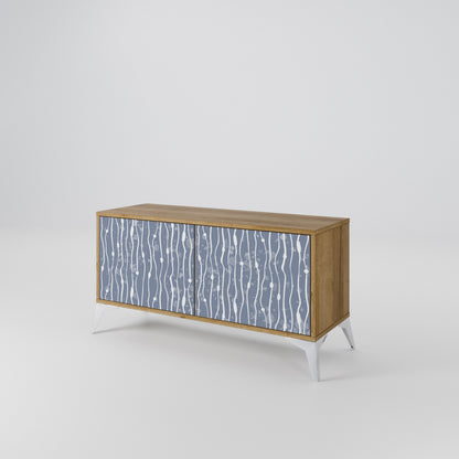 GRAPHITE RAIN Kompakt TV-bänk med 2 dörrar