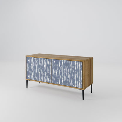 GRAPHITE RAIN Kompakt TV-bänk med 2 dörrar